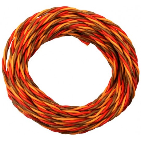 Silicone servo wire strand 3x 0,35mm² twisted, JR Premium