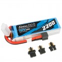 GENS ACE 2200 mAh 3S1P 45C LiPo pack multiplug