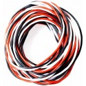 Silicone servo strand 3x 0,50mm² wire twisted, Futaba Premium