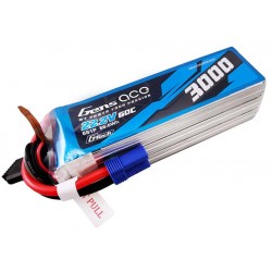 Pack LiPo GENS ACE 3000 mAh 6S1P 60C - EC5 - G-Tech